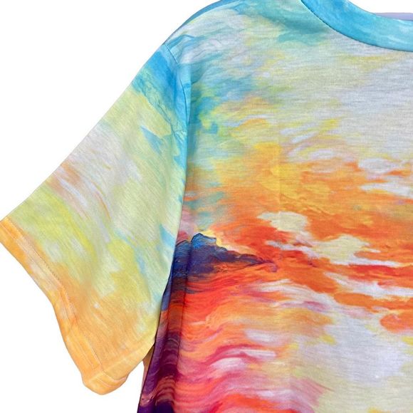 New Women's Sunshine Print Short Sleeve Crew Neck Pullover T-Shirt Size XXL - Picture 9 of 10